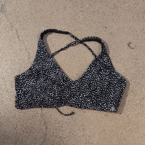 Athleta Black and White Bikini Top
